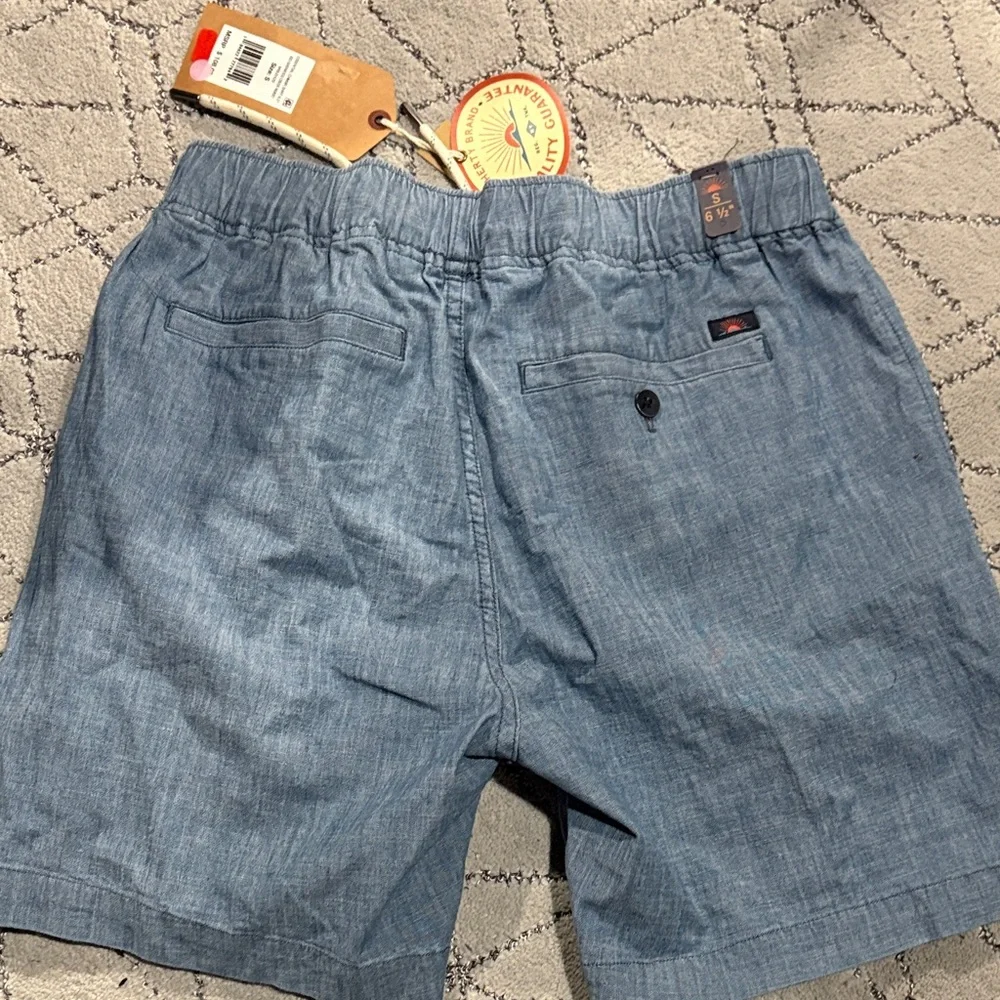 Faherty Blue Flat Front Men Shorts